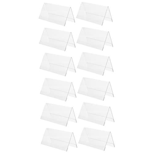 STOBOK 12 Pcs Conference Board Acrylic Display Shelves Acrylic Trays for Display Product Sign Display Acrylic Wedding Sign Business Cards Computer Monitor Stand Meeting Name Tent Cards