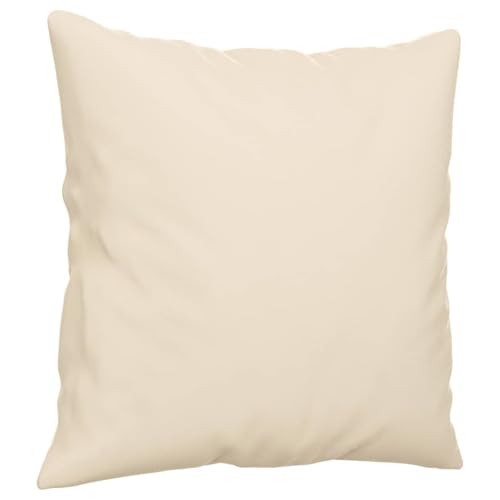 vidaXL Sofagarnitur 4-TLG., Sessel Couch mit Kissen Fußhocker, Sofa Wohnzimmersofa mit Armlehnen, Couchgarnitur Designsofa Sitzmöbel Polstermöbel, Beige Mikrofasergewebe – Bild 8