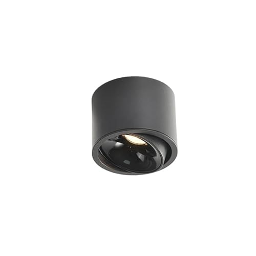 Faretto LED da soffitto dimmerabile da superficie antiriflesso 5W 7W 12W(Black 7W,Cold)