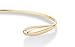 Miabella 925 Sterling Silver Italian Thin Adjustable Organic Teardrop Open Cuff Bangle Bracelet for Women Handmade in Italy (yellow-gold-plated-silver, medium (7.25