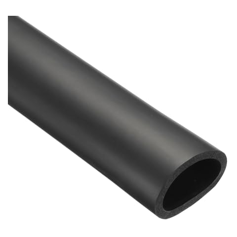 Rebower 2" ID Pipe Insulation Tubing 0.3" Thick Heat Preservation Foam Tube, [for Plumbing Freeze Protection Exercise Handle] - 2.6" OD/3ft/Black(50x65mm) Cover