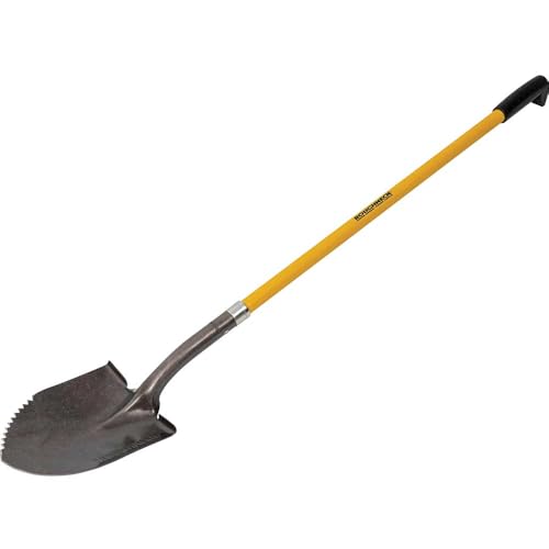 Roughneck ROU68044 Pelle dentelée à long manche, jaune et noir, 1460 mm
