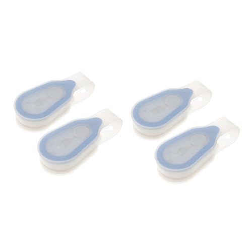 DOITOOL 4 Pcs Led Flashlight Mini Flashlights Mini Clips Blue Flashlight Night Safely Light Pocket Lavalier