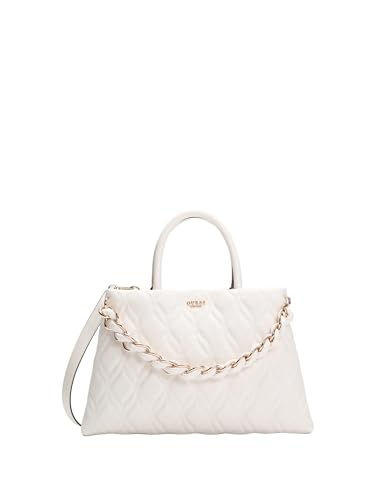 Sac à épaule GUESS Maxine Girlfriend Satchel écru pour femme