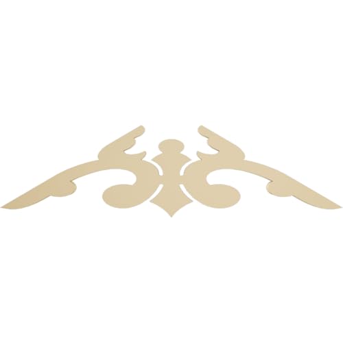 Ekena Millwork GPP036X011X100MIL Milton Architectural Grade PVC Gable Pediments, 36"W x 10 1/2"H x 1"P (7/12) Pitch