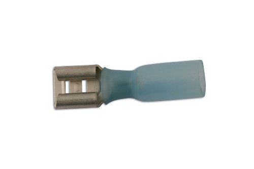 Cosse male thermoretractable 6.3mm Connect 30207 bleue pour cable electrique x25