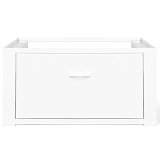 IDMarket - Support pour Machine à Laver 63 x 54 cm Socle réhausseur en métal avec tiroir
