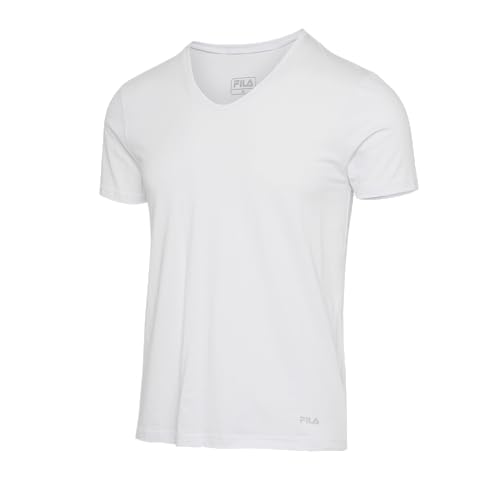 Fila FU5001, Camiseta Hombre, White, L