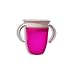 Tazze per l'apprendimento del bambino, tazza a prova di fuoriuscita con manici, Magic Cup 360, tazza senza fuoriuscita, da 6 mesi (Rosa)