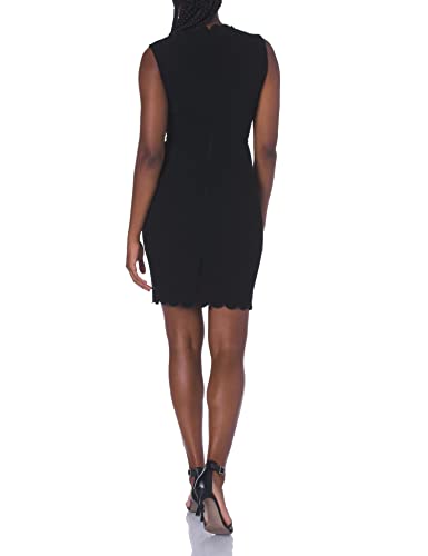 French Connection Women's Whisper Stretch Mini Dress, Black Light Scallop, 0 #TOP1