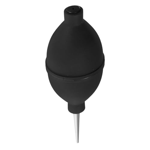 MUCKLILY Souffleur de Nettoyage en Silicone Noir Grosse Taille à Long Embout Poire à Presser pour Lavage des Oreilles Yeux Ampoule de Nettoyage Auriculaire pour Éliminer Cérumen et