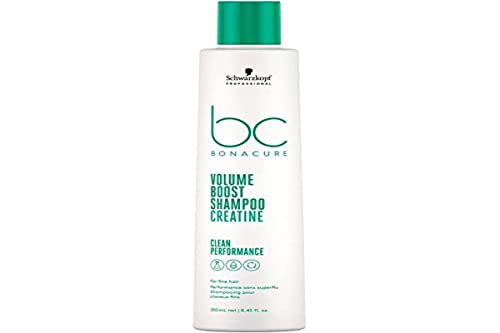 Schwarzkopf Professional Bonacure Volume Boost Shampoo For Fine Flat Hair Vegan Care Complex Creatine Cell Equalizer Technology Anti Static Cleanser Fuller Hair Feeling Purifying 250 ml