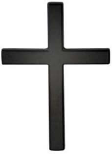 S2S Latin Cross Totems Metal Christian Cross Car & Bike or Home Door Emblem Stylings Decoration Sticker (Black)
