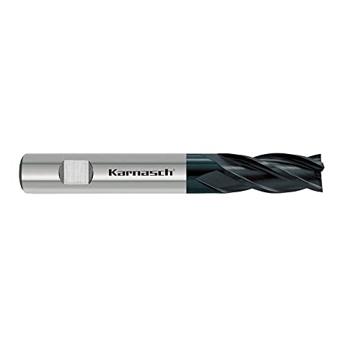 Karnasch 4416611200 Fresa de Mango HSSX-V2, 4 Dientes, 12mm Diámetro de Corte, 26mm Longitud de Corte, 12mm Diámetro del Vástago, 83mm Longitud Cover