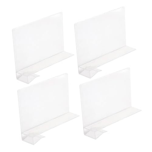 lurrose 4個 クローゼット用プラスチック仕切り板 衣類収納オーガナイザー 棚中コンパートメント割 透明 家用収納整理