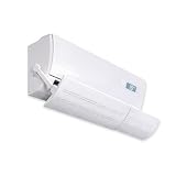 Defletor de Ar Condicionado Split Universal Ajustável 57cm-103cm Direcionador de Ar 180° Anti Vento Direto Distribuição Uniforme do Ar Conforto Térmico Fixação Adesiva