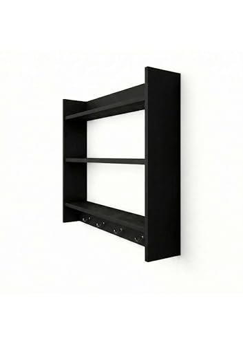 Image of Collection Premium MDF Wood 3-Tier Spice Rack & Multipurpose Wall Shelf | Kitchen Storage Organizer for Spice Jars, Bathroom, Living Room & Bedroom | Durable Wall-Mounted Wooden Rack