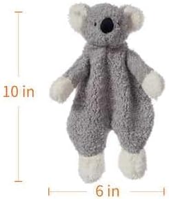 Miniatura 7 de Apricot Lamb Manta de seguridad de animales de peluche, koala gris, manta de personaje para guardería, felpa de lujo para acurrucarse (koala gris,