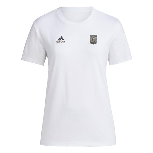Adidas Women's Los Angeles Football Club MLS Short Sleeve T-Shirt, White/LAFC, Small