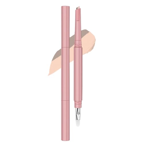 Rotulador para debajo de los ojos, resaltador de doble extremo, iluminador de contorno 2 en 1, herramienta de belleza facial para mujeres, novias, citas, maquillaje, cosméticos