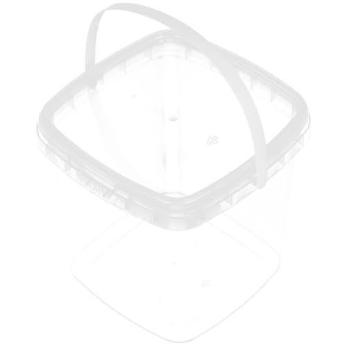 PEPLAYTAL Contenedor Plástico Cuadrado con Tapa y Asa Hermético y Apilable para Almacenamiento de Alimentos y Agua Versátil para Camping y Doméstico