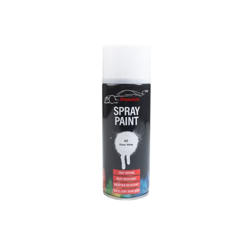 Xtremeauto Spray Paint Aerosol Car VHT Primer Matt Gloss Metallic Wood Metal Plastic UPVC PVC Cladding (1 Can, Gloss White)…