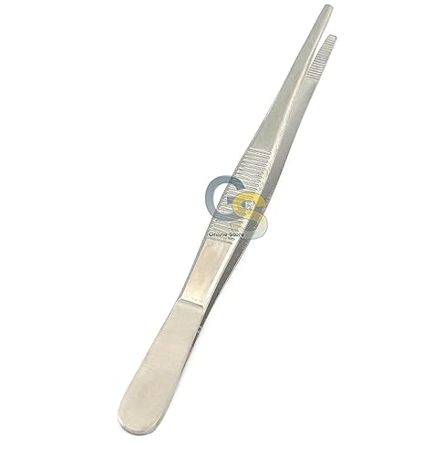 Industrial Tweezers Forceps Stainless Steel for Jewelry-making, Nail, Laboratory Work 4.5 Inches Length by G.S Online Store