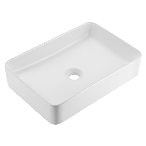 Kes BVS123S50-20190702 Bathroom Vessel Sink 20 Inch Above Counter Rectangular White Ceramic Countertop Sink thumb #8