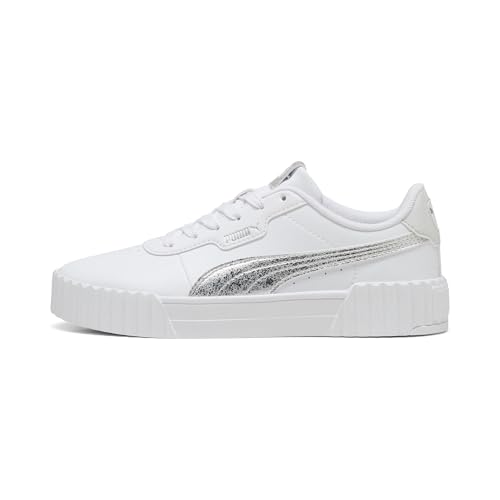 PUMA Baskets Carina 3.0 Metallic Whisper pour Femme, Blanc argenté, 37 EU, White Silver, 37 EU