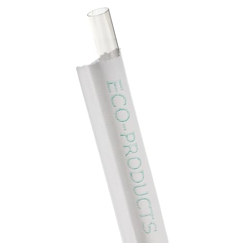 Pitillos Claro Compostables de Plástico, 24.13 cm, Paquete de 300 miniatura 2