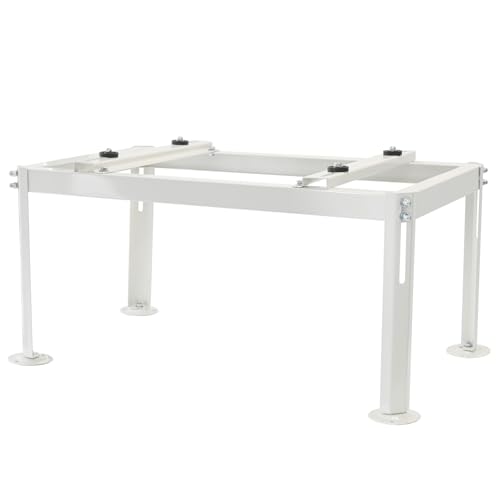 Mini Split Ground Stand for 9000-36000 BTU Ductless Mini Split Air Conditioner Heat Pump,Heavy-Duty Condenser Stand for Air Conditioners, White (White, 9000-36000 BTU)