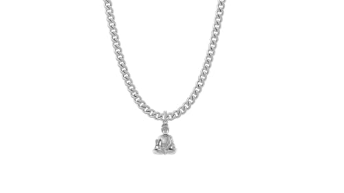 Pendentif Swaminarayan argent sterling 925 collier maille gourmette chic pour homme