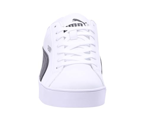 PUMA mixte adulte Puma Smash Vulc Baskets Basses, Blanc White Black, 45 EU