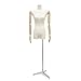 ASKLKD Corpo femminile del torso umano del manichino, vestito della bambola mezzo lunghezza che indossa l'effetto regolabile con il treppiede del metallo per le finestre del negozio L'effetto è notevo