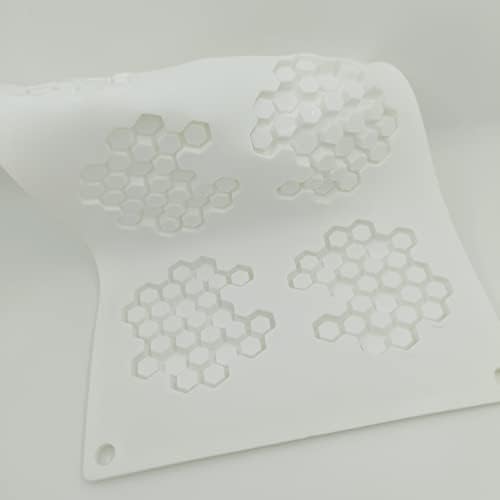 Silicone Honeycomb Mold 3D Honeycomb Bee Lace Mat Fondant Mold Lace Pad Baking Cake Chocolate Candy Mold Cupcake Decorating Tools for Kitchen