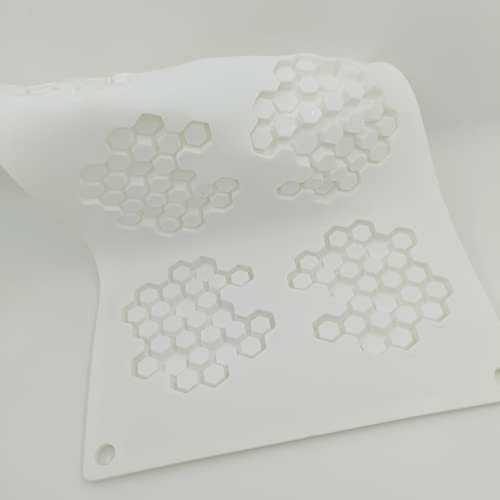 Silicone Honeycomb Mold 3D Honeycomb Bee Lace Mat Fondant Mold Lace Pad Baking Cake Chocolate Candy Mold Cupcake Decorating Tools for Kitchen