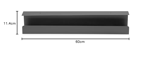 DIGITUS Carril de gestión de Cables - Montaje Debajo de la Mesa - para Cables, regletas de enchufes - gestión de Cables, Soporte de Cables, Bandeja de Cables - 60 x 7,6 x 11,4 cm - Negro - imagen 14