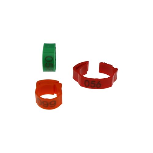 Bandas de identificación de pollo ajustables en pack de 100 anillos multicolores para aves 4