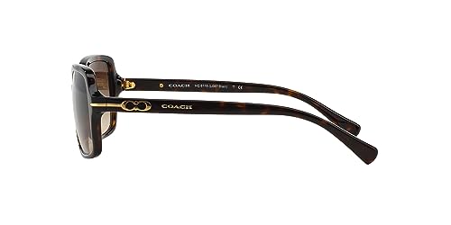Coach HC8116 Blair Sunglasses, Dark Tortoise/Brown Gradient, 56 mm4