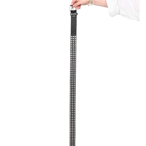 1piece Fashion Punk Style Pu Leather Belt for Men Women Multi-hole Design for Casual Wear Parties Daily Outfits Breathable Hollow Style for Comfort Hot Weather4