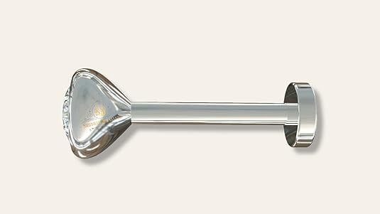 Image of SJ SHUBHAM JEWELLERS 92.5-925 Sterling Silver Round Shape White Cubic Zirconia Prong /Cup Setting Nose Pin Stud for Women Girls Size 2MM 3MM Size Pure Silver
