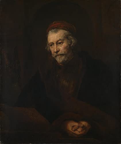 Impression d'art Portrait Homme Apôtre Paul Rembrandt Toile Finition Premium 60x90