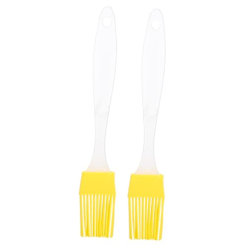 NAMOARLY Cooking Oil Brush Set 2 Silicone Bristles Brushes for Pastry Baking Grill Meat Easy to Clean Ergonomic Handle