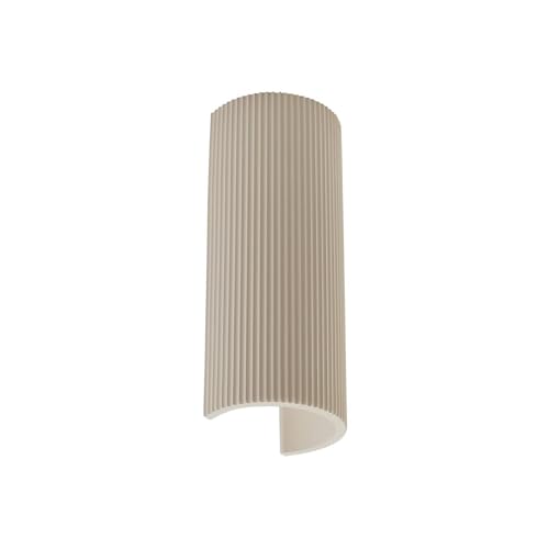 Lindby Gips Wandlampe beige geriffelt, Uplight and Downlight Wandleuchte innen 2x GU10 ohne Leuchtmittel Wandbeleuchtung Wohnzimmer Esszimmer
