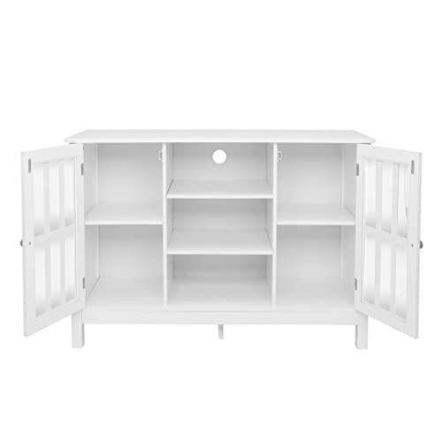 Viby 43 Inch Wood Kitchen Credenza & Sideboard Buffet Storage Cabinet Entryway Serving Storage Cabinet With Doors #TOP1