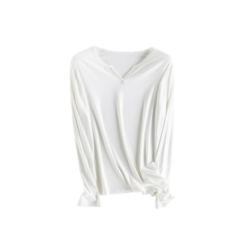 T-shirt soie viscose col en V femme : oubliez l'inconfort avec ce haut manches longues respirant