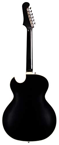 Guild Guitars Starfire I Jet 90 Semi-Hollow Body Electric Guitar, Satin Gold, Florentine-Cut, Newark St. Collection & Guitars Deluxe Electric Guitar Wood Case - Starfire | T-50 #TOP3