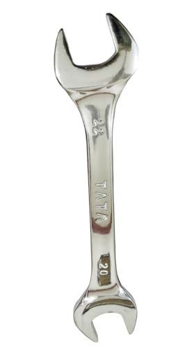 Image of AGRICO TATA D.O.E Double Open End Spanner 20x22mm (SMD508) | Chrome Vanadium Steel | Glossy Finish | Heavy Duty Wrench for Mechanical, Auto & Workshop Use (Pack of 1)