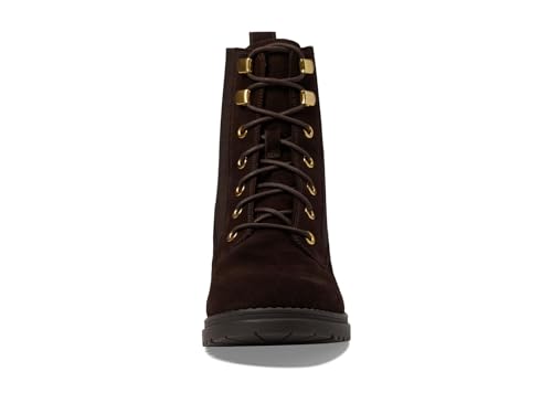 COLE HAAN WOMENS CAMEA WP COMBAT BOOT II, DARK CHOCOLATE SUEDE WATERPROOF, 5 C US - image 2