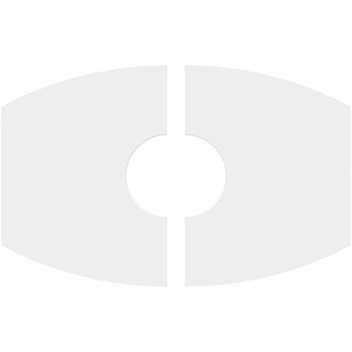 Image of Ekena Millwork CMP28X18KY2-07000 Kailey Architectural Grade PVC Contemporary, Two Piece Urethane Ceiling Medallions 28 inchW x 18 5 /8 inchH x 7 inchID x 15 inchC x 1 inchP
